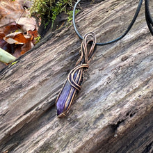 Load image into Gallery viewer, Amethyst Double Point Wire Wrapped Pendant
