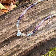 Load image into Gallery viewer, Rainbow Fluorite and Moonstone Necklace
