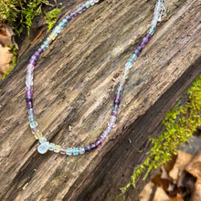 Load image into Gallery viewer, Rainbow Fluorite and Moonstone Necklace
