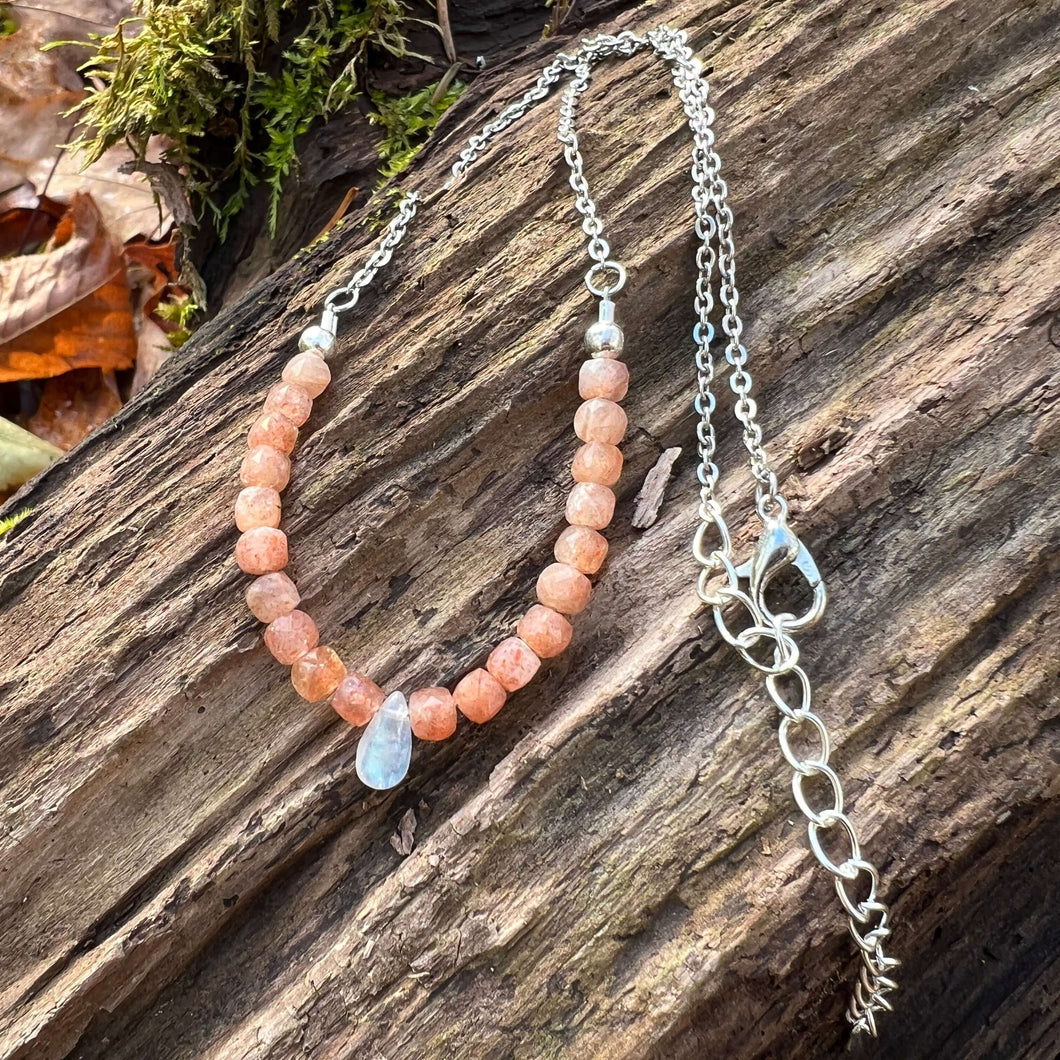 Sunstone and Moonstone Necklace