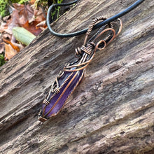 Load image into Gallery viewer, Amethyst Double Point Wire Wrapped Pendant

