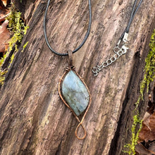 Load image into Gallery viewer, Labradorite Wire Wrapped Pendant
