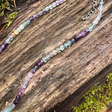 Load image into Gallery viewer, Rainbow Fluorite and Moonstone Necklace
