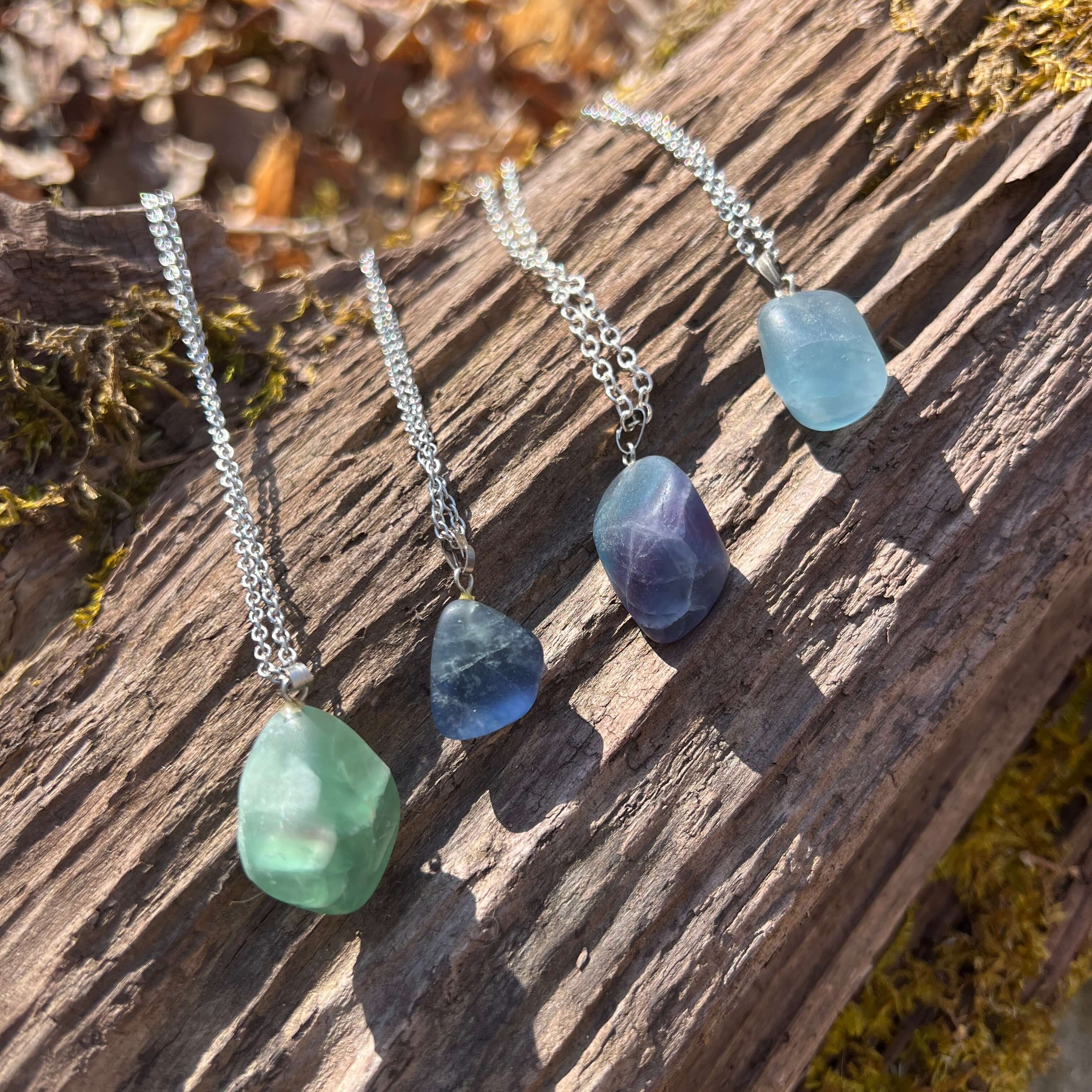 Fluorite Pebble Necklace