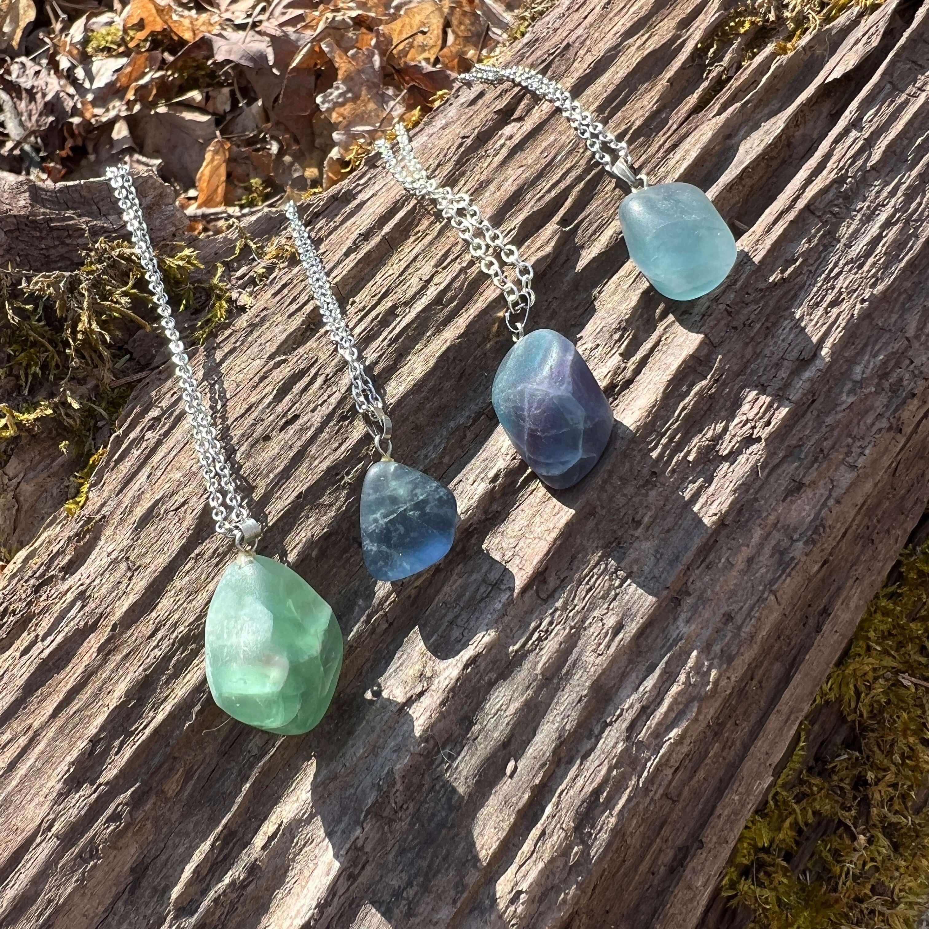 Fluorite Pebble Necklace
