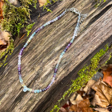 Load image into Gallery viewer, Rainbow Fluorite and Moonstone Necklace
