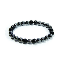 Load image into Gallery viewer, Hematite and Black Obsidian Bead Bracelet
