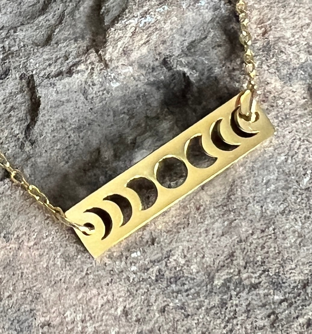 Lunar Journey Moon Phases Necklace