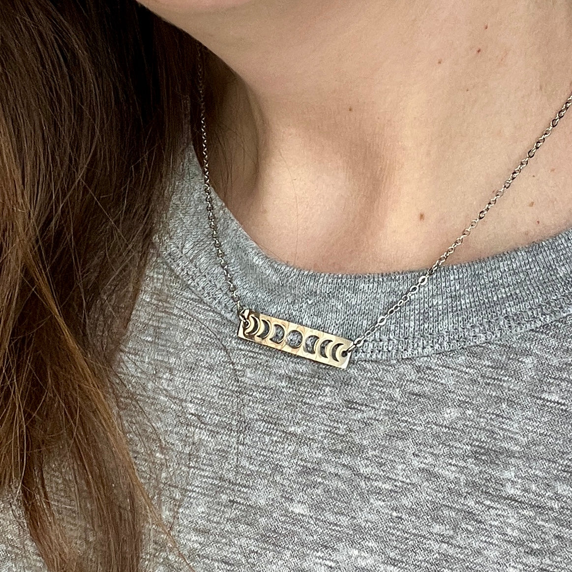 Lunar Journey Moon Phases Necklace