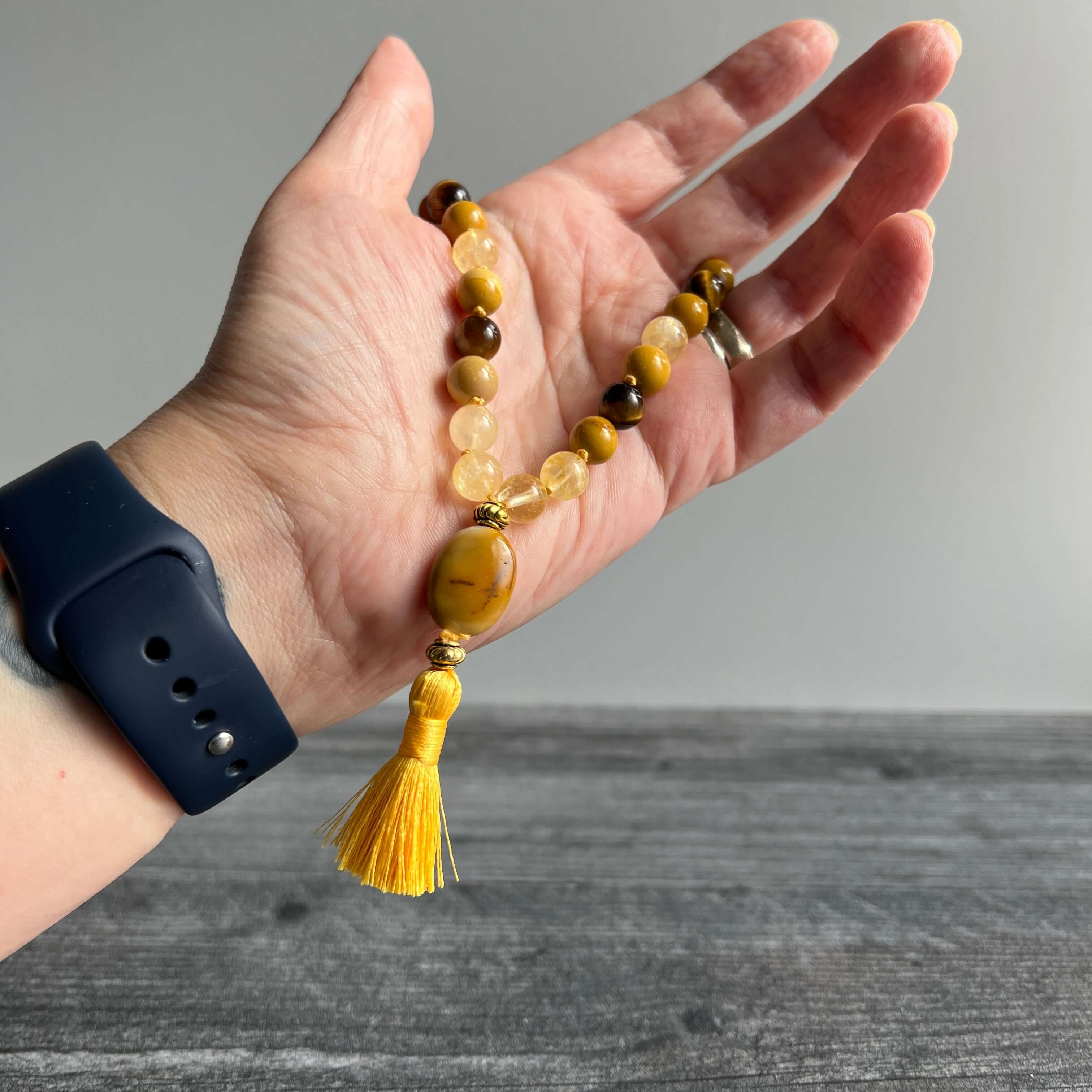 Solar Plexus Chakra Mala Bracelet