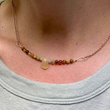 Load image into Gallery viewer, Opal and Flower Jade Necklace
