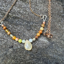 Load image into Gallery viewer, Opal and Flower Jade Necklace
