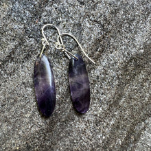 Load image into Gallery viewer, Fluorite Earrings - Oval These earrings are made with high-quality Fluorite gemstones which bring grounding and harmony to the wearer. Fluorite is a protective and stabilizing stone which is perfect for grounding and harmonizing spiritual energy. It can a
