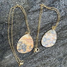 Load image into Gallery viewer, Crazy Lace Agate Slice Necklace
