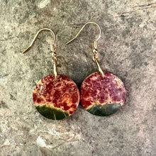 Load image into Gallery viewer, Red Creek Jasper Circle Earrings
