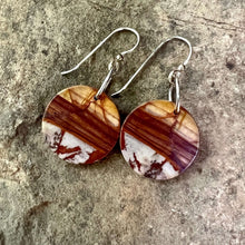 Load image into Gallery viewer, Red Creek Jasper Circle Earrings
