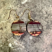 Load image into Gallery viewer, Red Creek Jasper Circle Earrings

