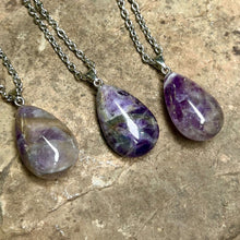 Load image into Gallery viewer, Amethyst Teardrop Necklace
