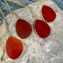 Load image into Gallery viewer, Carnelian Slice Necklace
