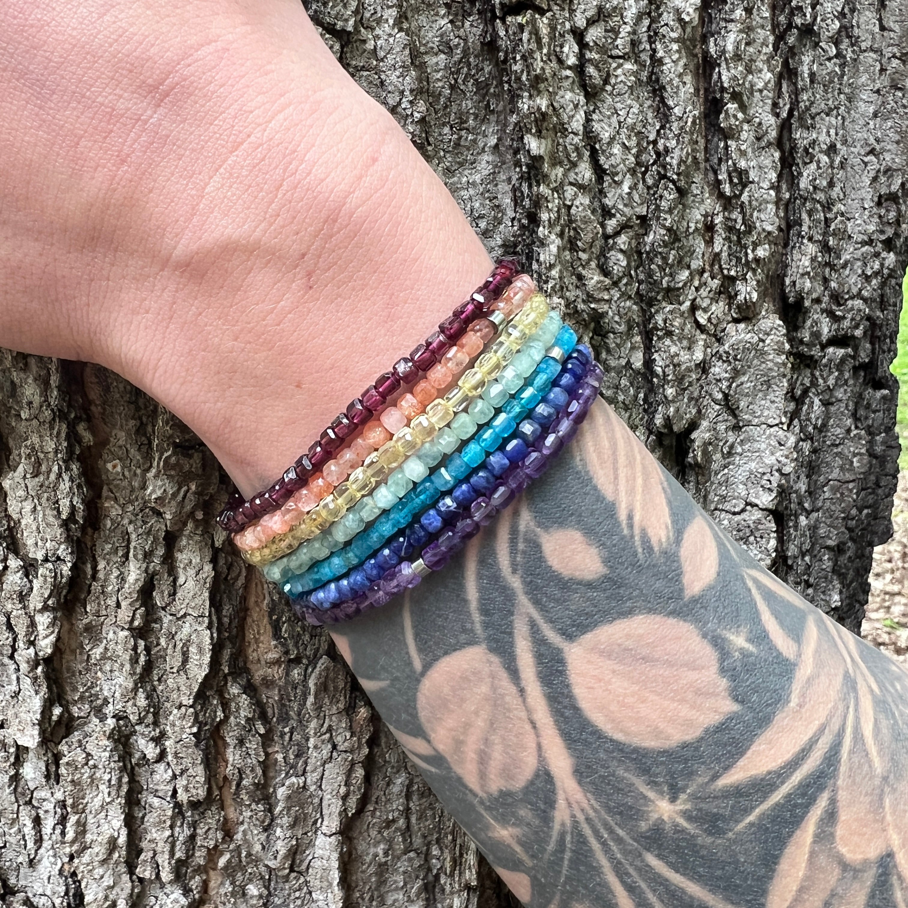 Sunstone Cube Bracelet - Subtle Radiance Collection