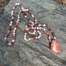 Load image into Gallery viewer, Cherry Blossom Agate Mala

