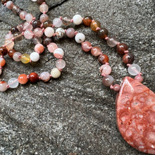 Load image into Gallery viewer, Cherry Blossom Agate Mala
