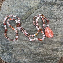 Load image into Gallery viewer, Cherry Blossom Agate Mala
