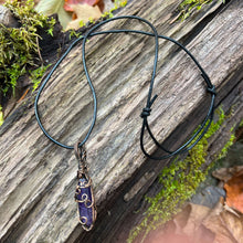 Load image into Gallery viewer, Amethyst Double Point Wire Wrapped Pendant
