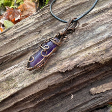 Load image into Gallery viewer, Amethyst Double Point Wire Wrapped Pendant
