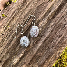 Load image into Gallery viewer, Botswana Agate Earrings These earrings are made with high-quality Botswana Agate stones which bring comfort to the wearer. Zodiac Sign: Gemini. Chakra: Root. Handmade with authentic crystals and gemstones in Minneapolis, MN.
