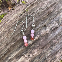 Load image into Gallery viewer, Ruby Earrings These earrings are made with high-quality Ruby gemstones which bring protection and confidence to the wearer. Chakra: Root. Birthstone: July. Anniversary: 40th. Handmade with authentic crystals &amp; gemstones in Minneapolis, MN.

