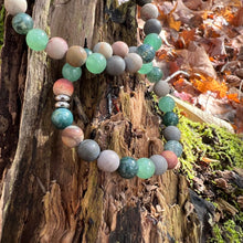 Load image into Gallery viewer, Earth Harmony Bracelet Our Earth Harmony Bracelet fuses the energies of Polychrome Jasper, Moss Agate, and Green Aventurine, which brings the wearer a sense of emotional balance, inner growth, and grounding energy.
