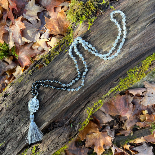 Inner Strength Mala Elevate your inner strength and resilience with our Inner Strength Mala. Meticulous handcrafted with an array of powerful gemstones, this piece blends natural beauty, metaphysical power, and timeless craftsmanship. It's more than a pie