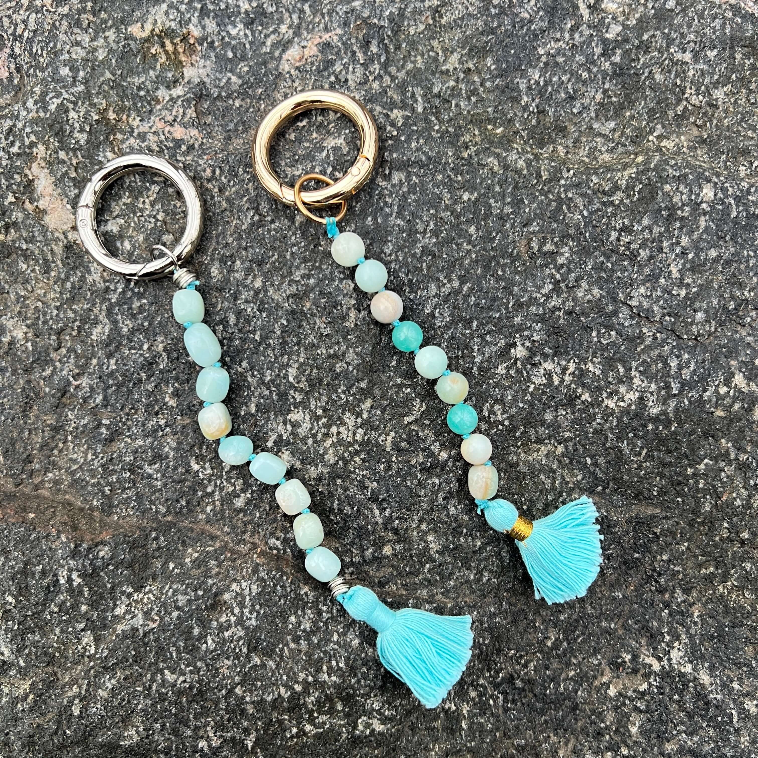 Amazonite Gemstone Keychain