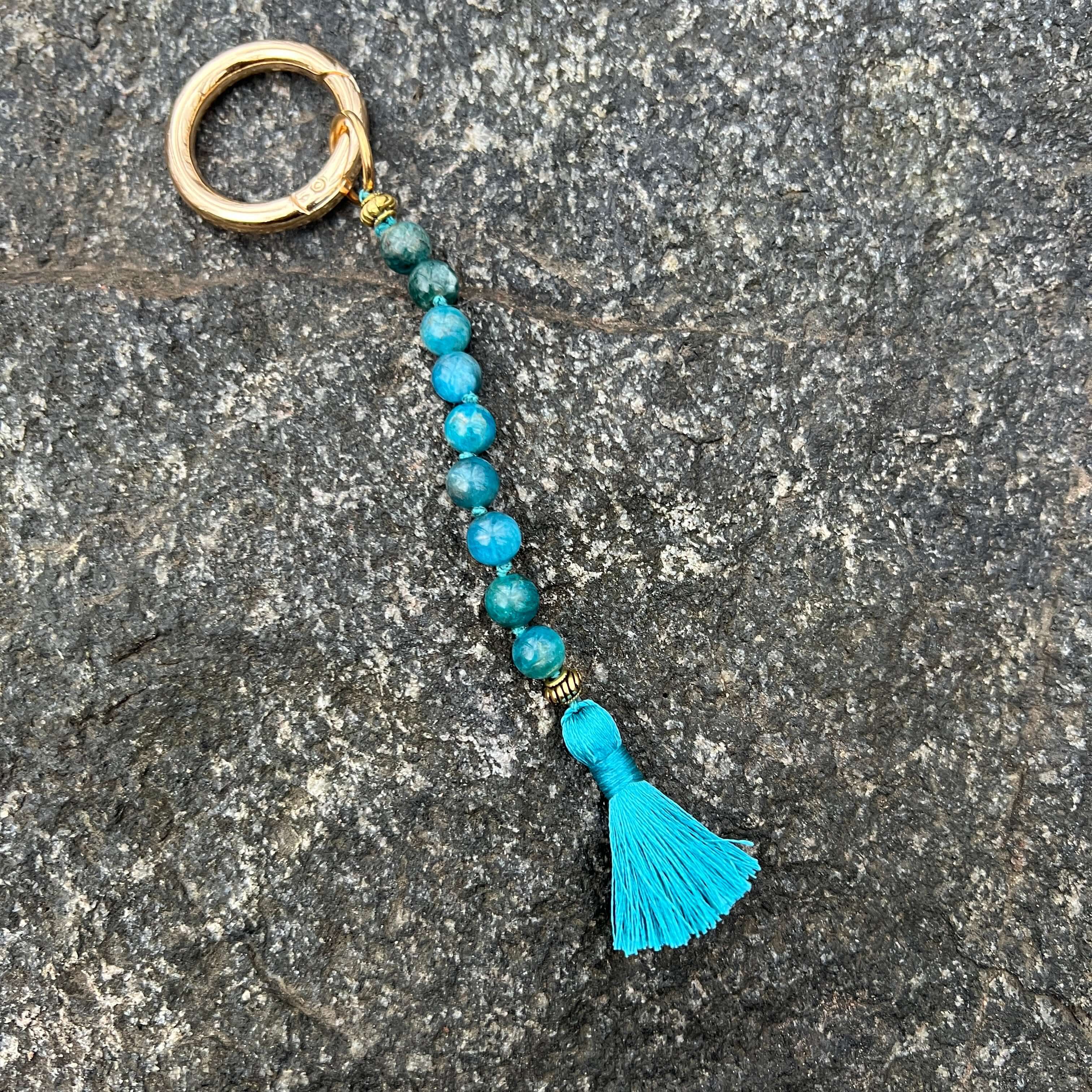 Apatite Gemstone Keychain