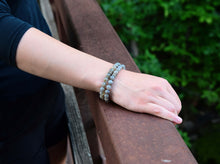 Load image into Gallery viewer, Labradorite Bracelet This bracelet is made with high-quality Labradorite gemstones which provide support and perseverance during times of change. Zodiac Signs: Sagittarius, Scorpio &amp; Leo Chakras: Third Eye &amp; Crown. Handmade with authentic crystals and gem
