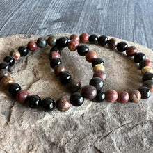 Load image into Gallery viewer, Red Creek Jasper &amp; Onyx Bracelet
