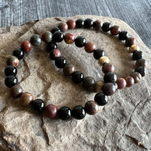 Load image into Gallery viewer, Red Creek Jasper &amp; Onyx Bracelet
