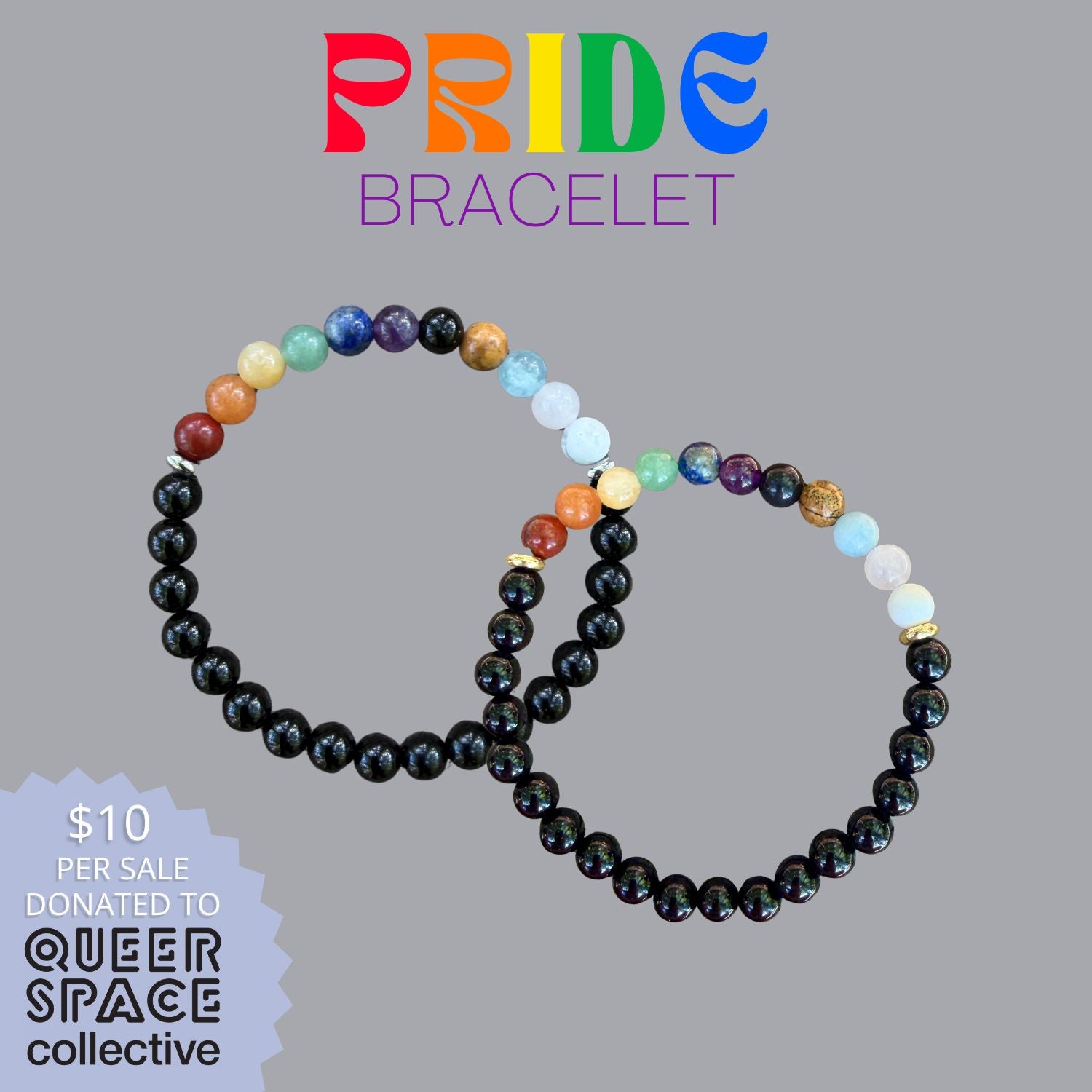 2026 PRIDE Bracelet | LGBTQIA+ Natural Gemstone Bracelet