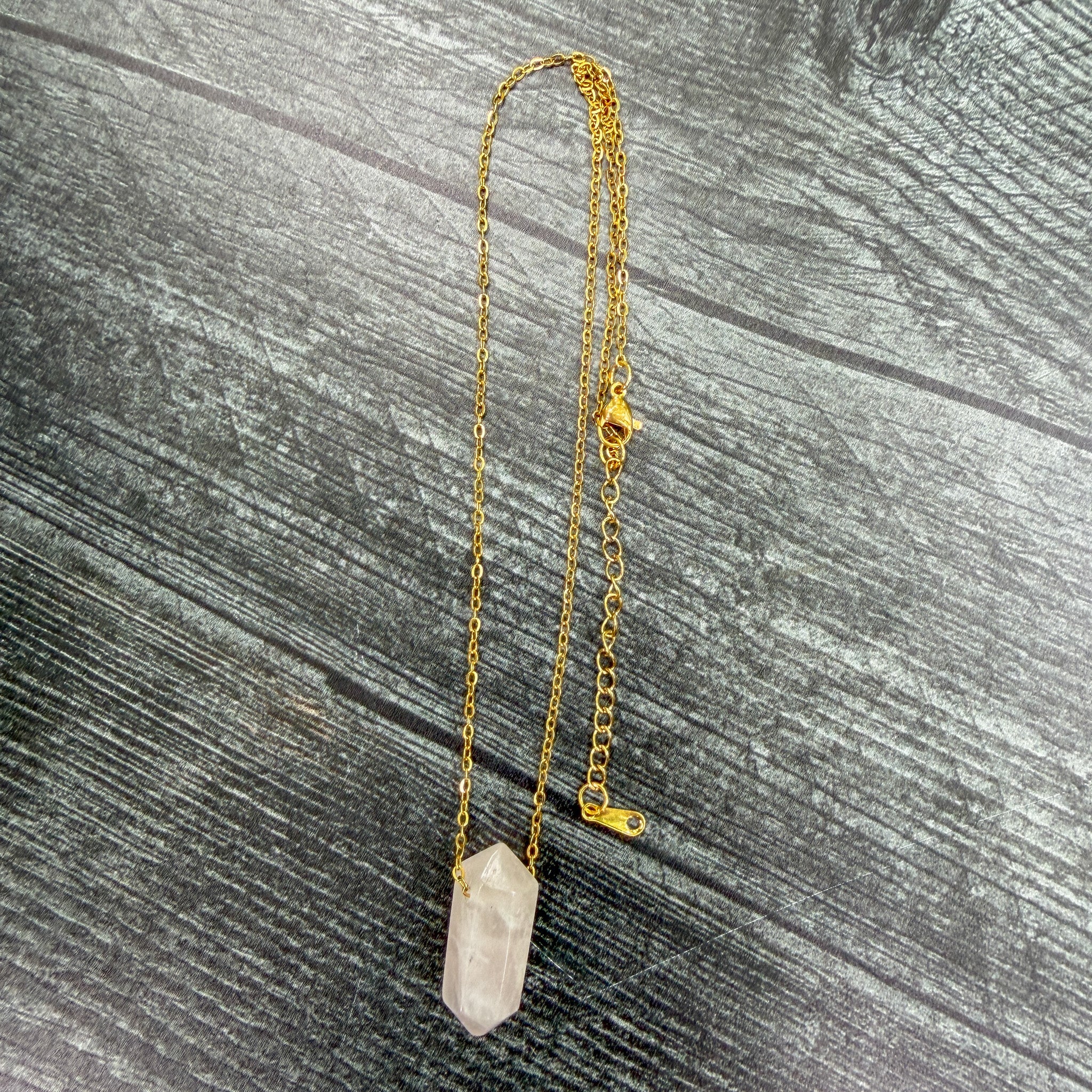 Rose Quartz Point Necklace - Earth Points Collection