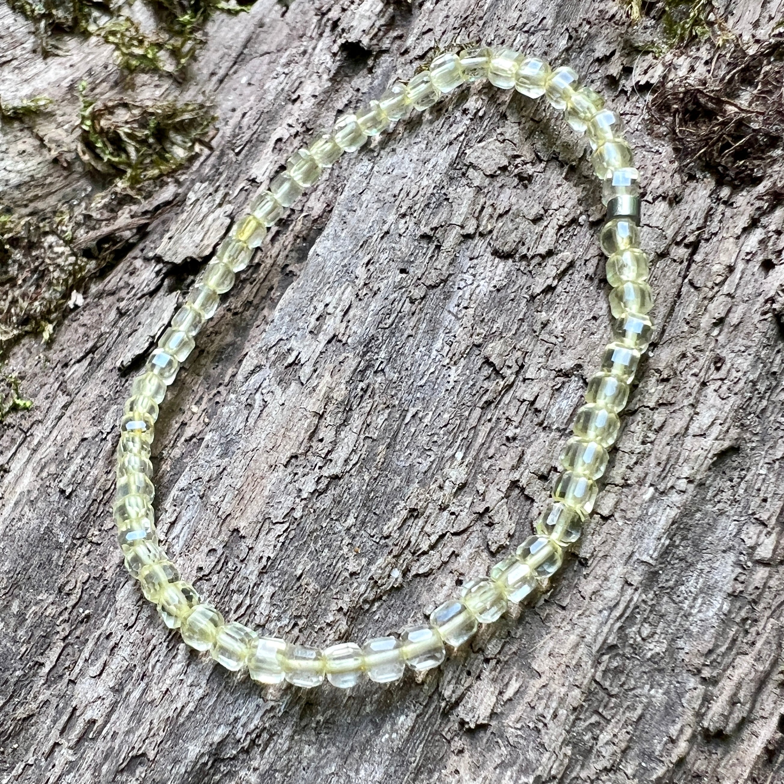 Citrine Cube Bracelet - Subtle Radiance Collection