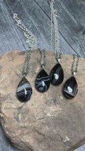 Load and play video in Gallery viewer, Tuxedo Agate Teardrop Necklace
