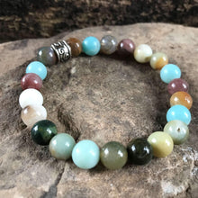 Load image into Gallery viewer, Amazonite and Fancy Jasper Bracelet
