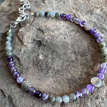 Load image into Gallery viewer, Amethyst and Labradorite Anklet
