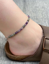 Load image into Gallery viewer, Amethyst and Labradorite Anklet
