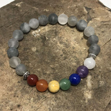 Load image into Gallery viewer, Chakra Bracelet with Cloudy Quartz
