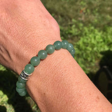 Load image into Gallery viewer, Green Aventurine Bead Bracelet This bracelet is made with high-quality Green Aventurine stones which bring comfort and protection to the wearer. Zodiac Signs: Virgo and Taurus. Chakra: Heart. Handmade with authentic crystals and gemstones in Minneapolis,
