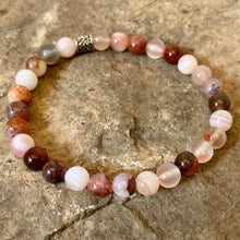 Load image into Gallery viewer, Cherry Blossom Agate Bead Bracelet
