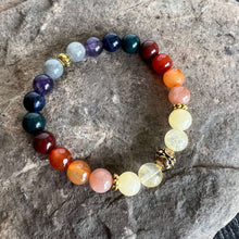 Load image into Gallery viewer, Divine Feminine Bead Bracelet This bracelet is made with high-quality stones which cultivate Divine Feminine energy for the wearer. Zodiac Signs: Aries, Pisces, Scorpio, Libra, and Leo. Chakras: Sacral, Third Eye, Crown, Solar Plexus, and Heart. Handmade
