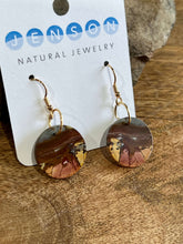 Load image into Gallery viewer, Red Creek Jasper Circle Earrings
